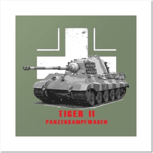 Panzerkampfwagen Tiger II Military Tank WW2 Posters and Art